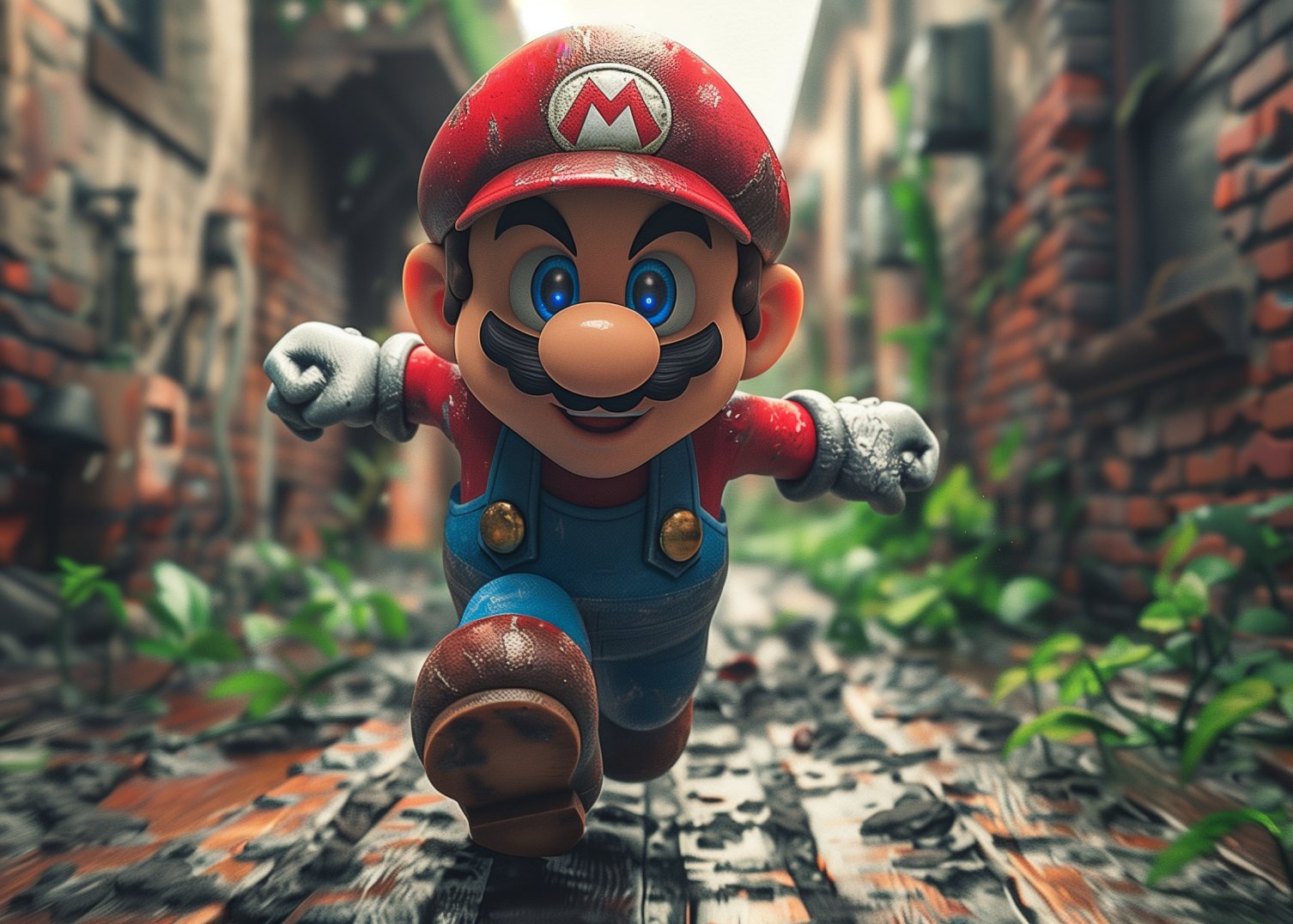 Aluminum picture on the wall - Super Mario