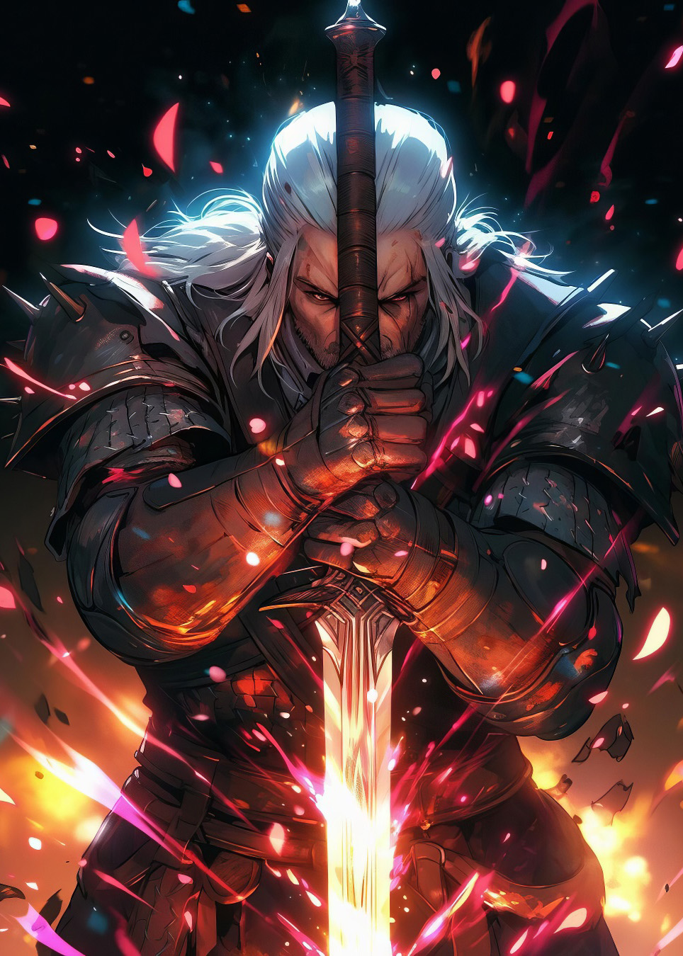 Metal art piece for the wall - Geralt