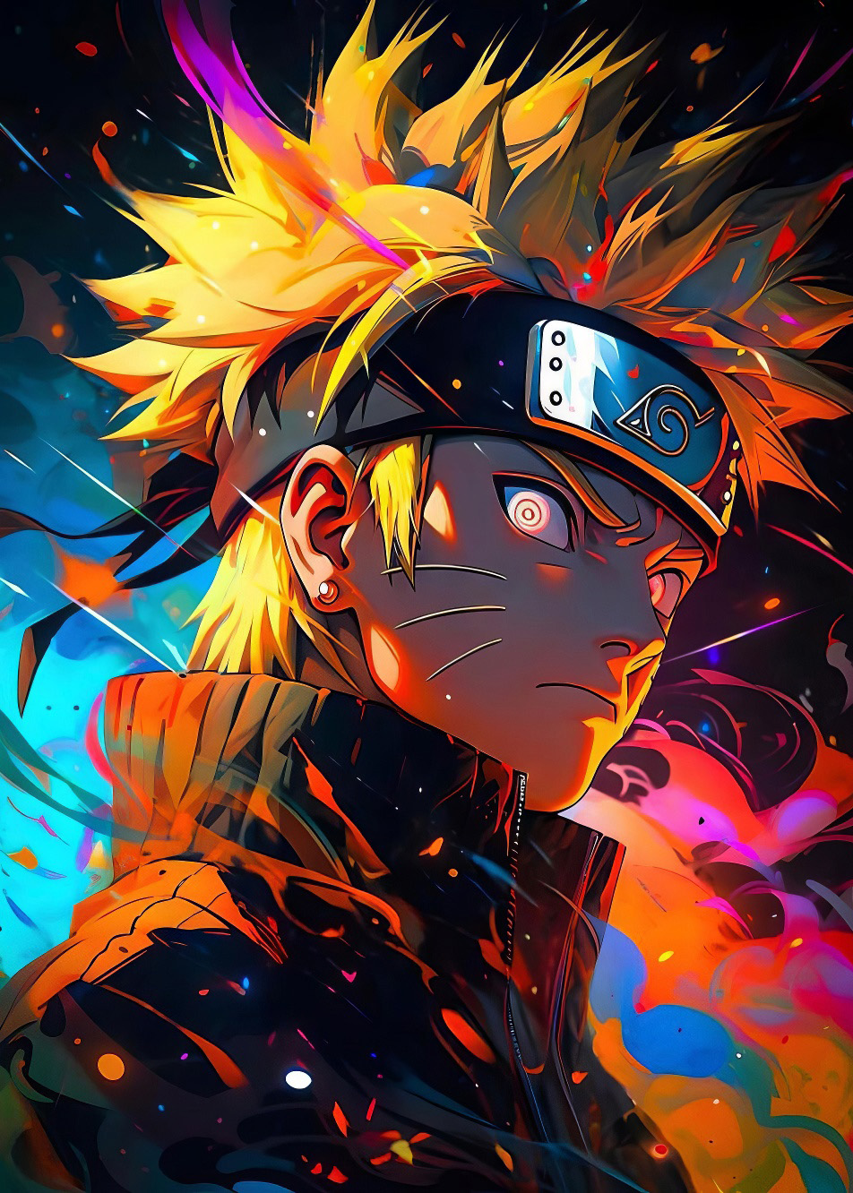 Ultra glossy wall picture for the apartment Naruto