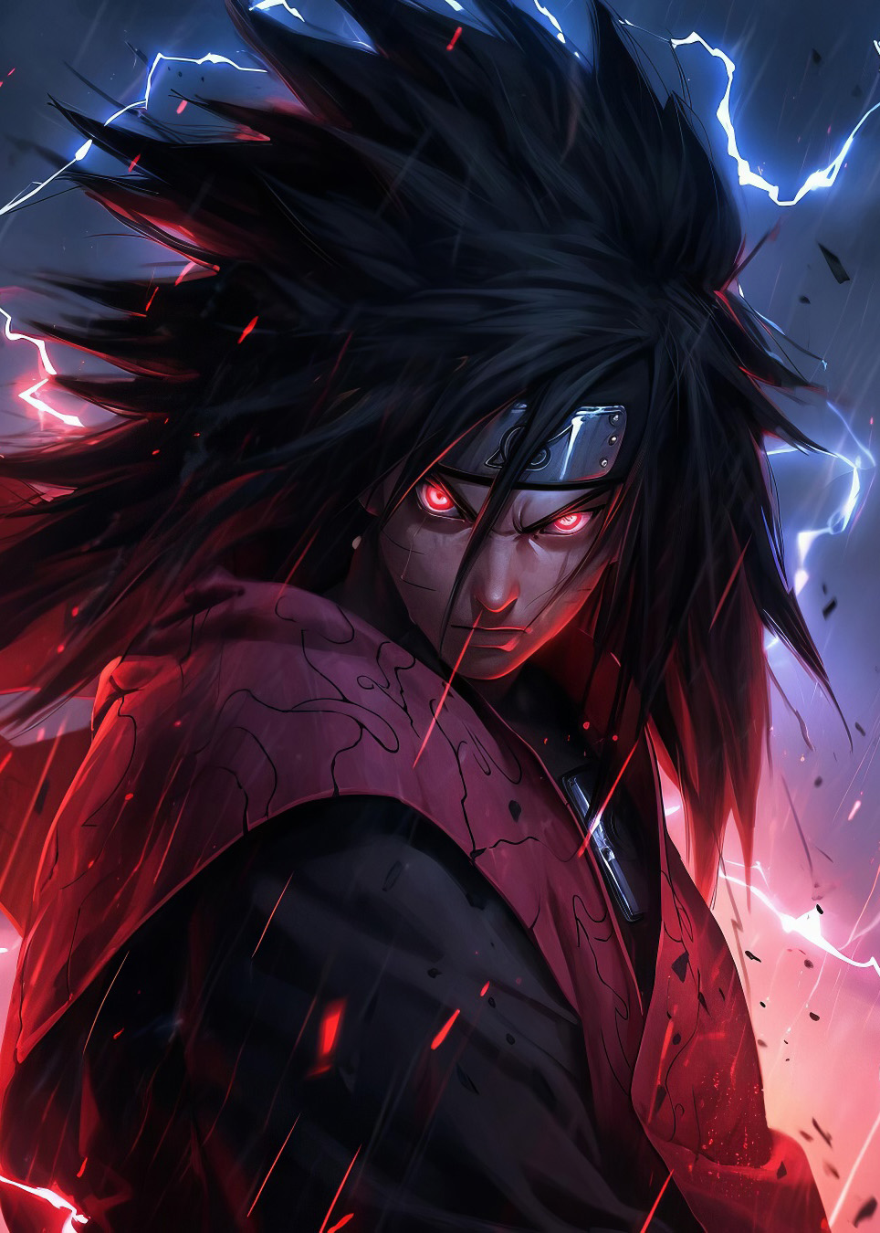 Metallic picture with the name - Uchiha Madara