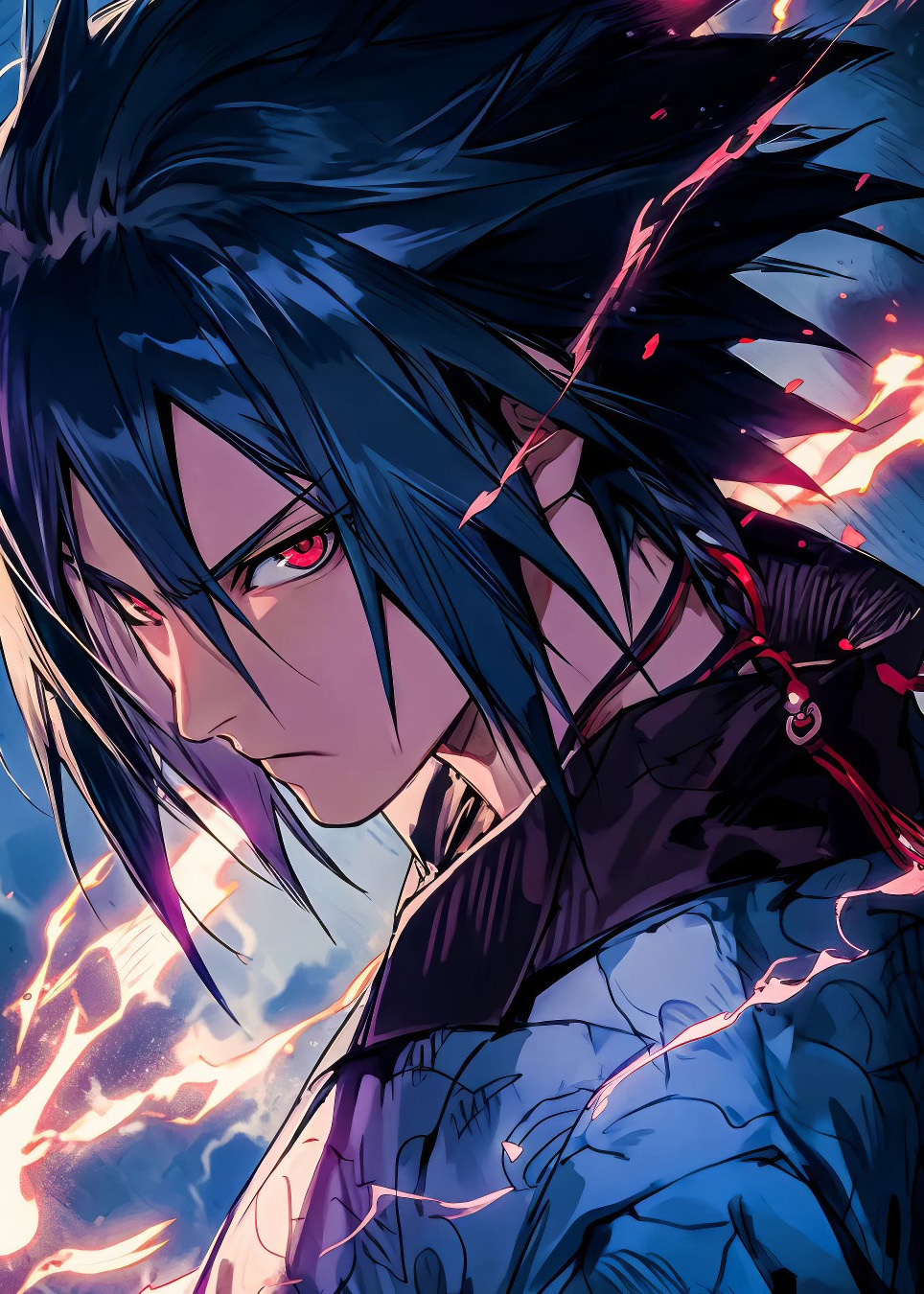 Picture on brushed aluminum - Sasuke