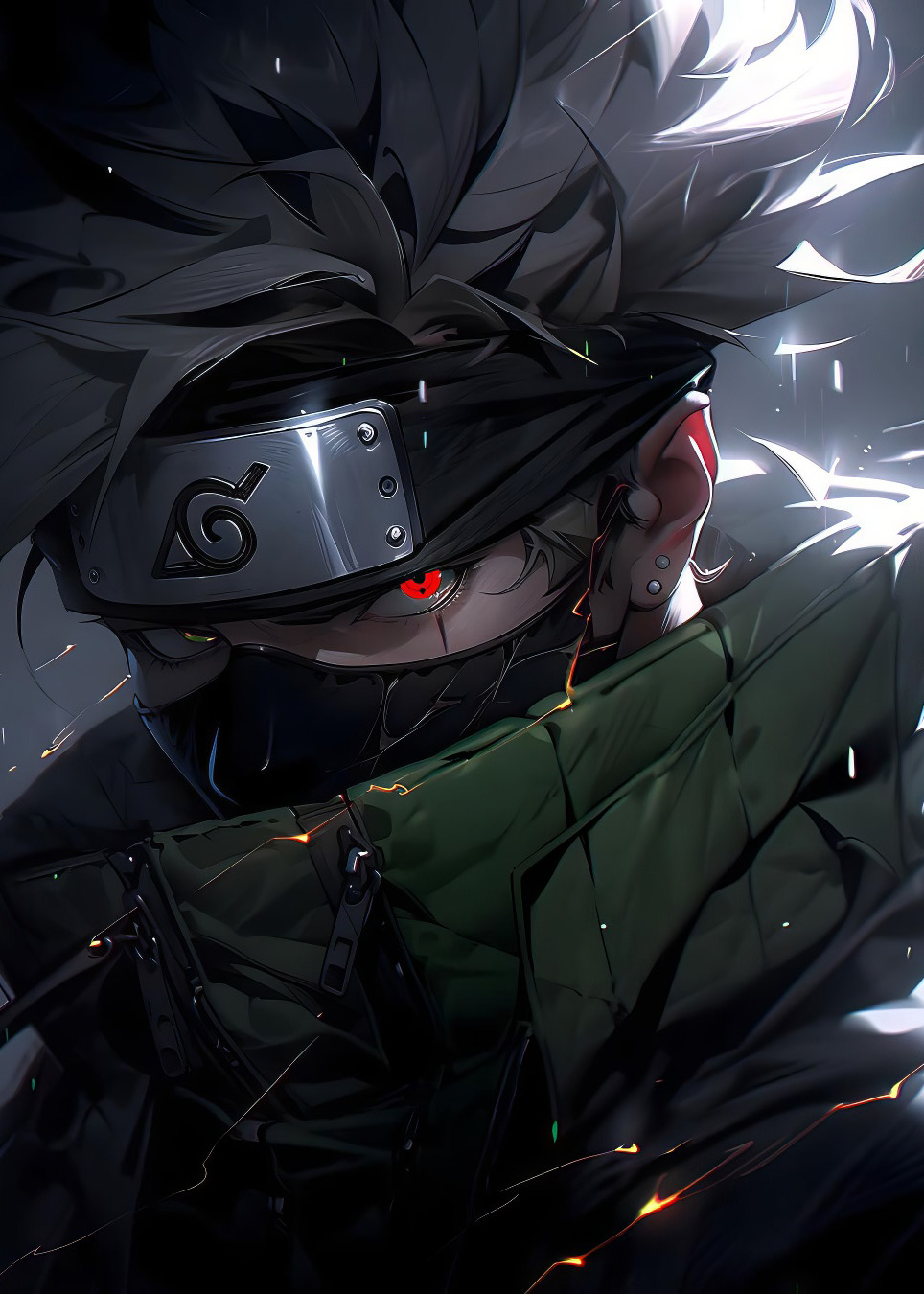 Picture on brushed aluminum - Kakashi Hatake