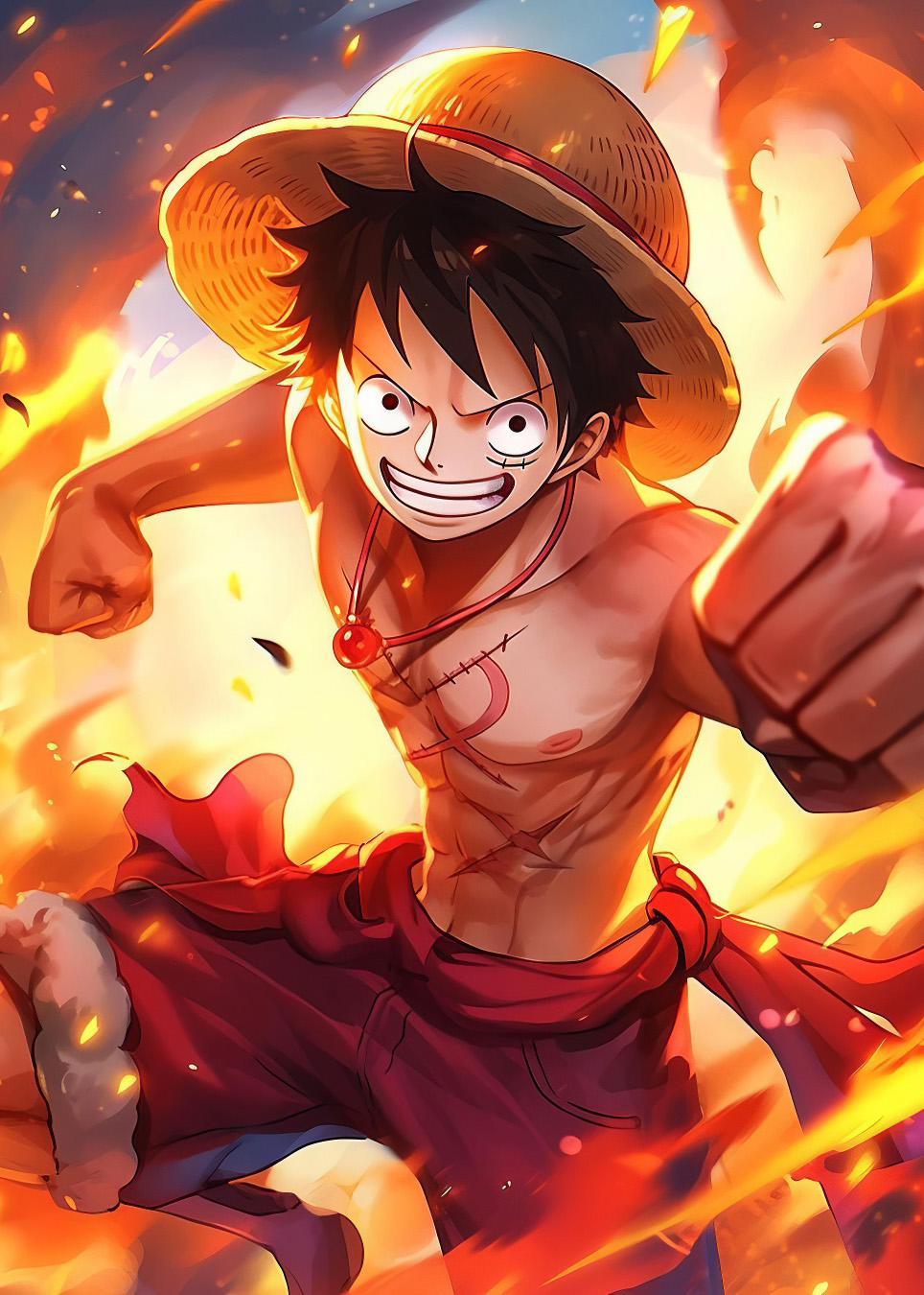 Artistic picture for the demanding - Monkey D. Luffy