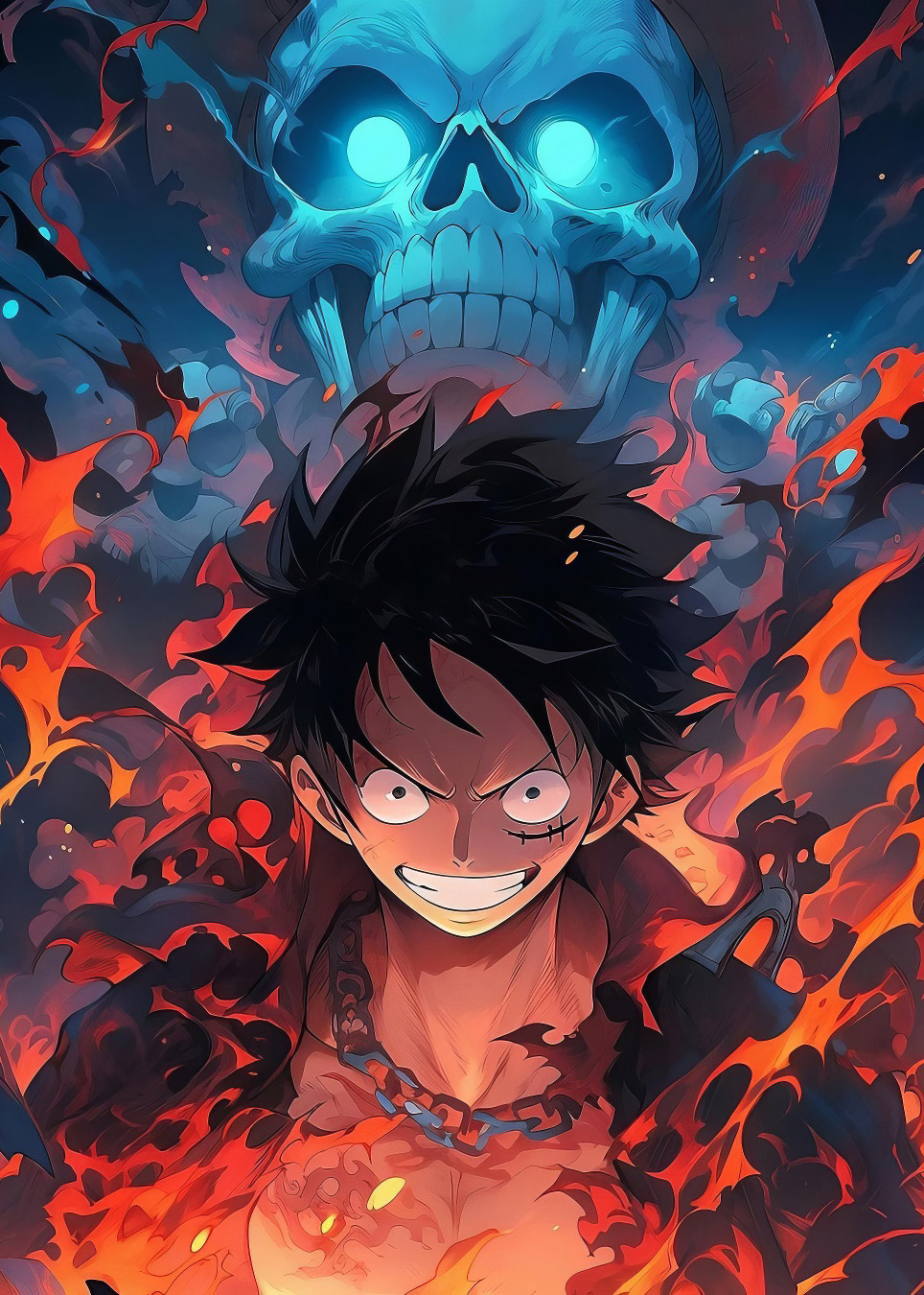 Premium picture with design - Monkey D. Luffy