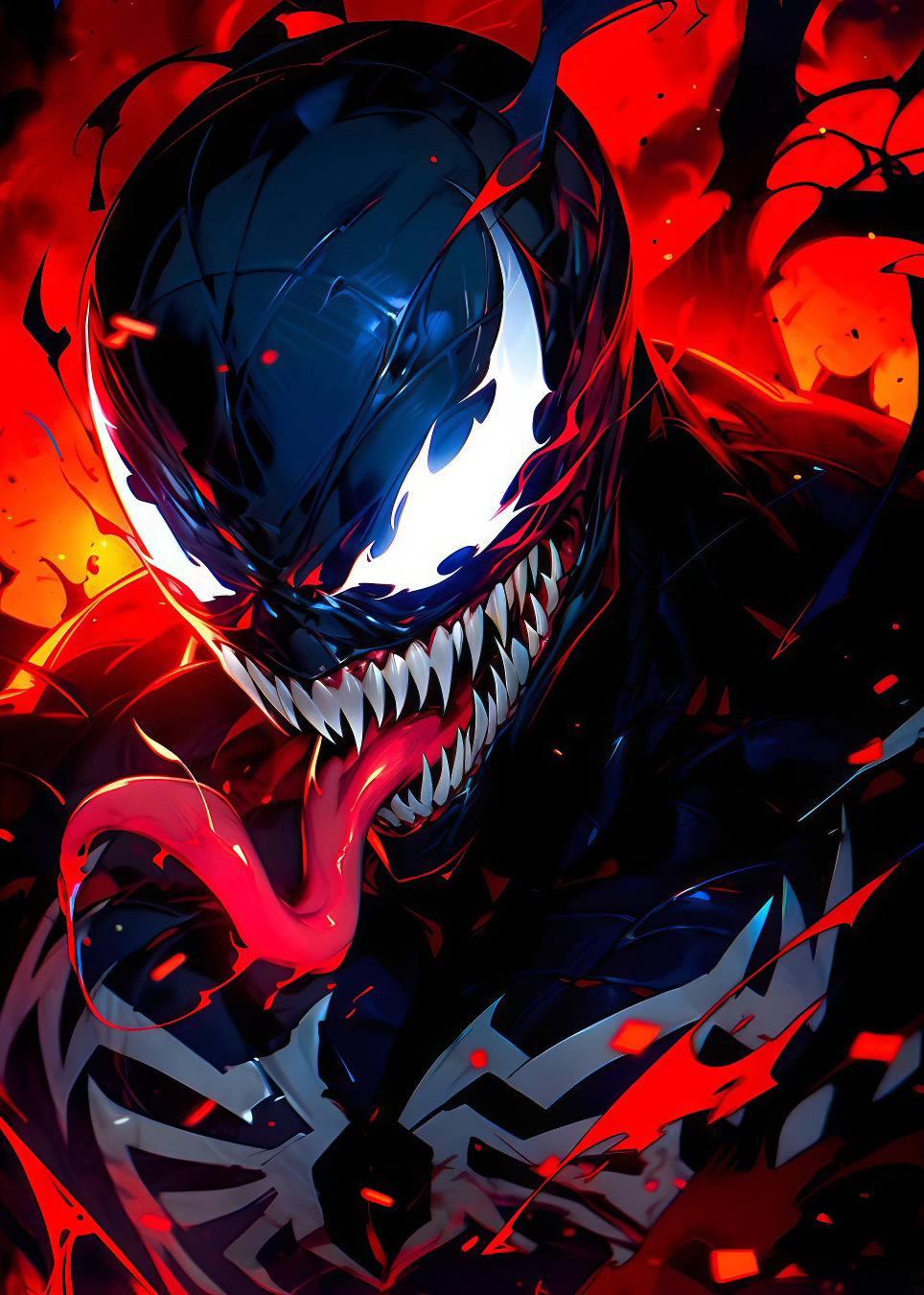 Exclusive picture with the Venom motif