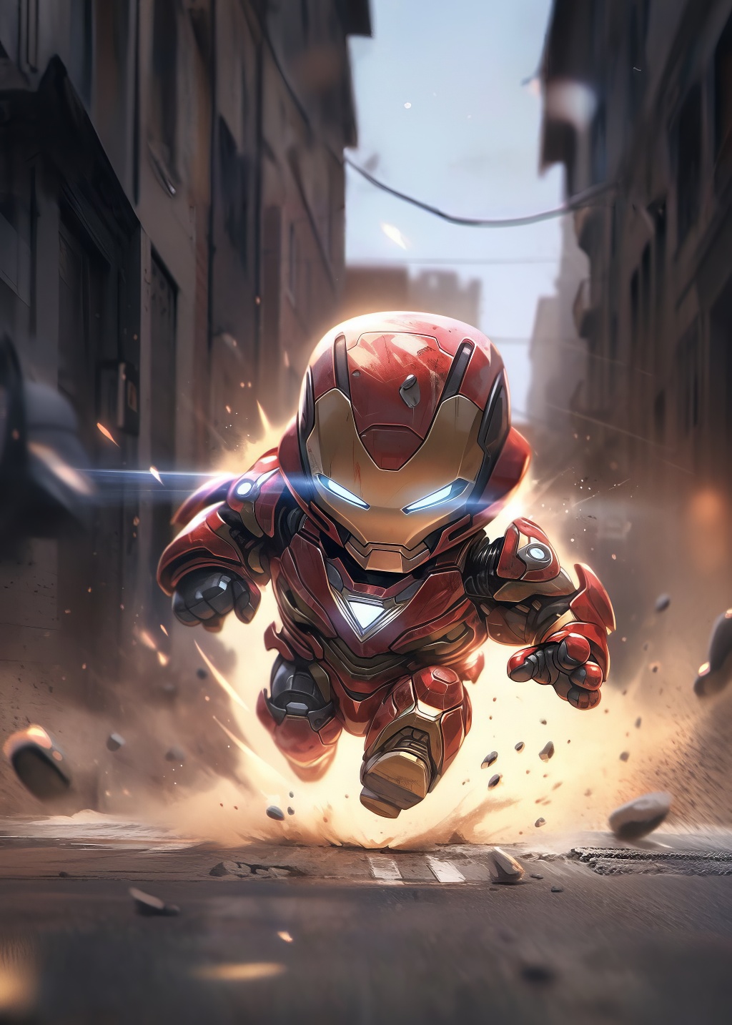 Metallic picture print with the Ironman design