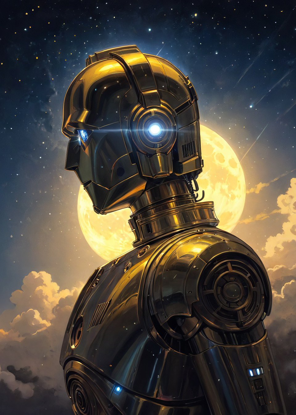 Metallic picture with the name - C3PO