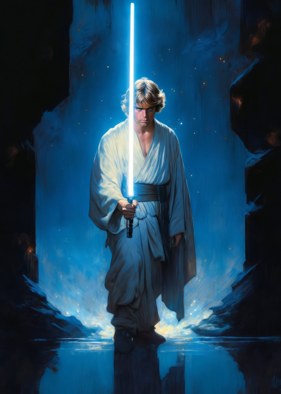 Aluminum picture on the wall - Luke Skywalker