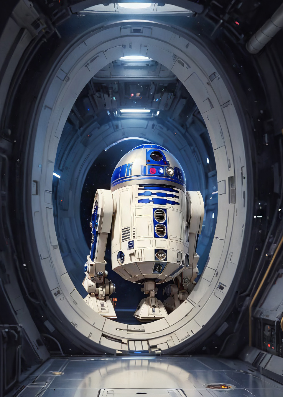 Glossy picture from metal - R2D2