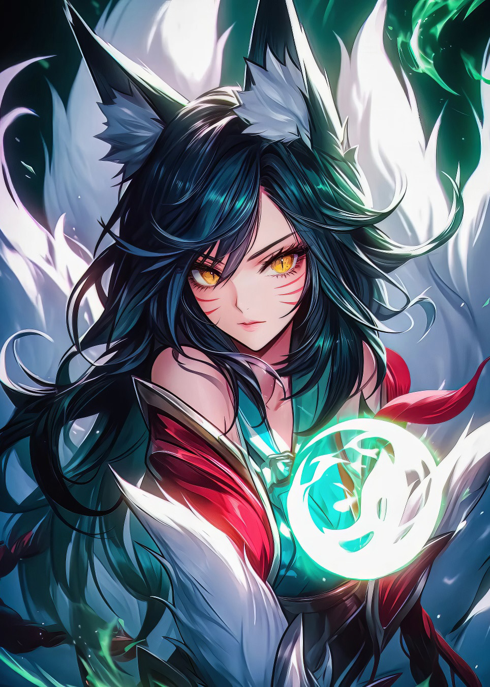 Metallic picture print with the Ahri design