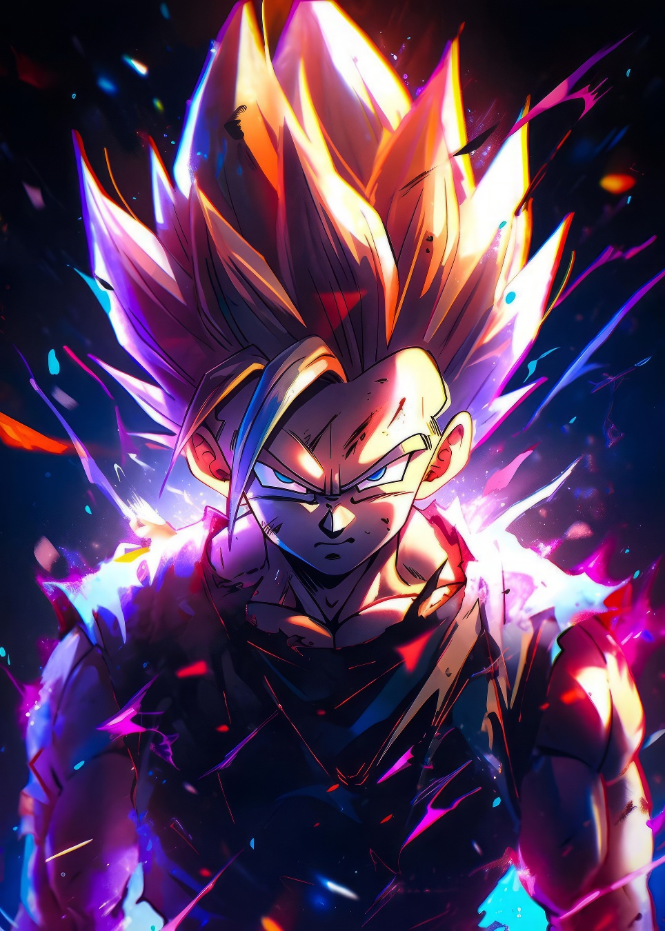 Metallic picture with the name - Son Gohan