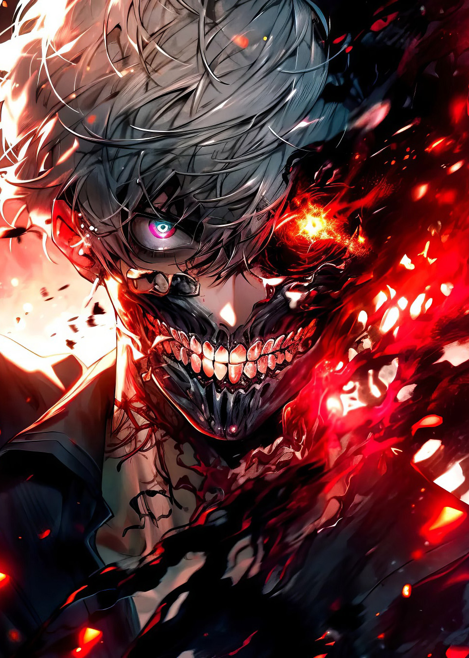 Aluminum picture on the wall - Ken Kaneki