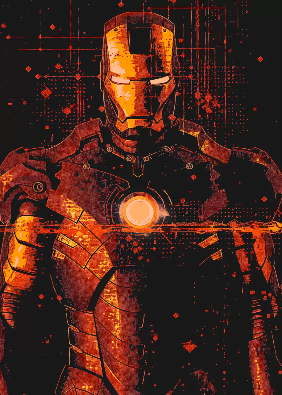 Picture on brushed aluminum - Iron man