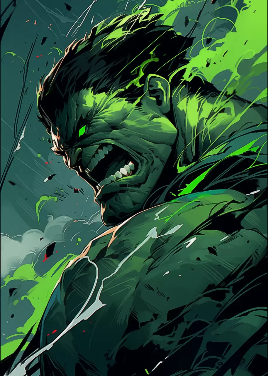 Metal wall picture - Hulk from the {{kategorie}} category