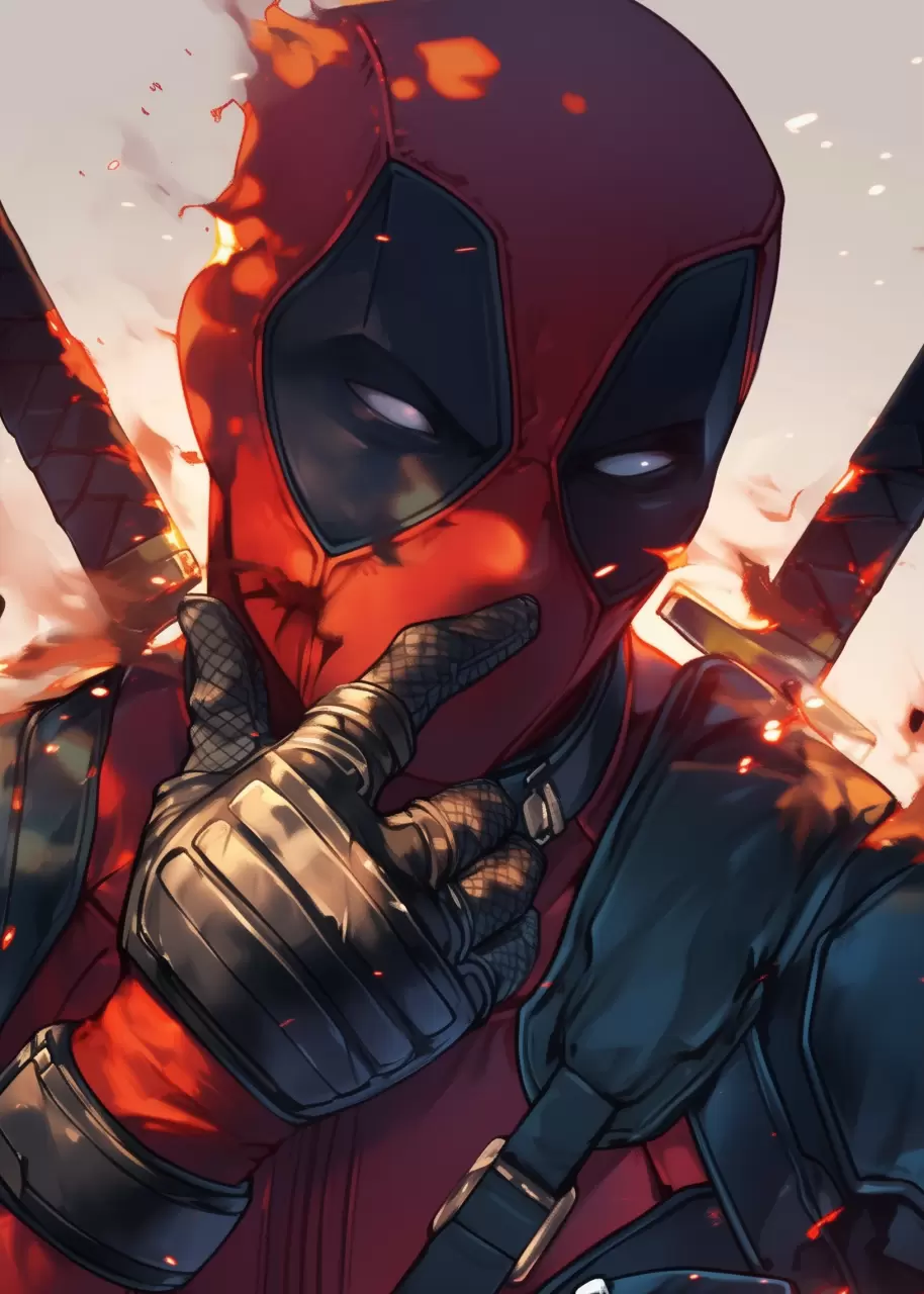Metal art piece for the wall - Deadpool